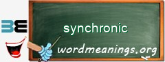 WordMeaning blackboard for synchronic
